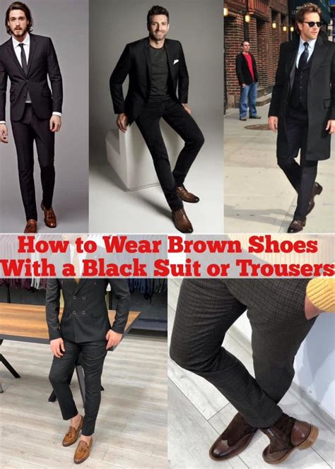 do brown shoes and black pants match|brown boots black outfit.